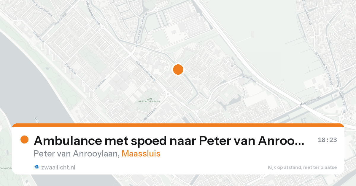 Ambulance met spoed naar Peter van Anrooylaan in Maassluis — 30 mei 2026