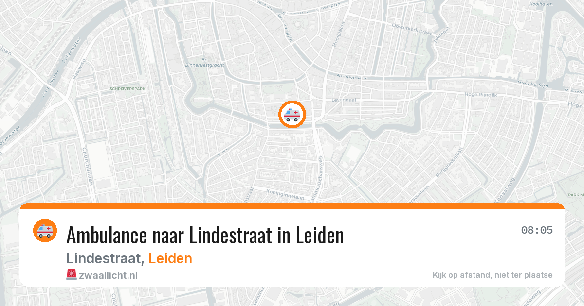 Ambulance naar Lindestraat in Leiden — 6 aug 2026