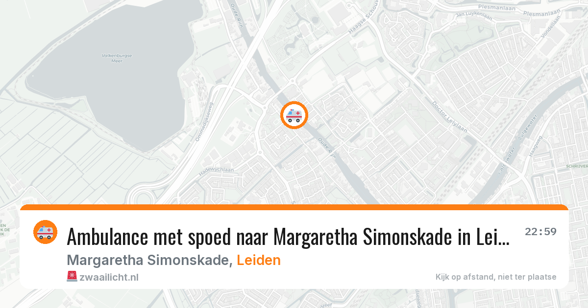Ambulance met spoed naar Margaretha Simonskade in Leiden — 19 mei 2026