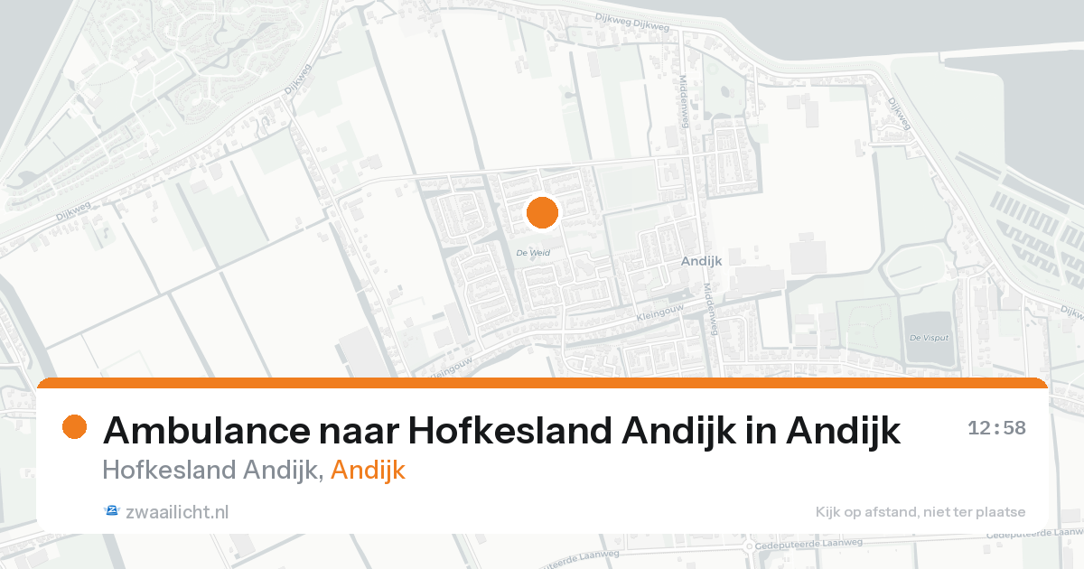 Ambulance naar Hofkesland Andijk in Andijk — 17 aug 2026