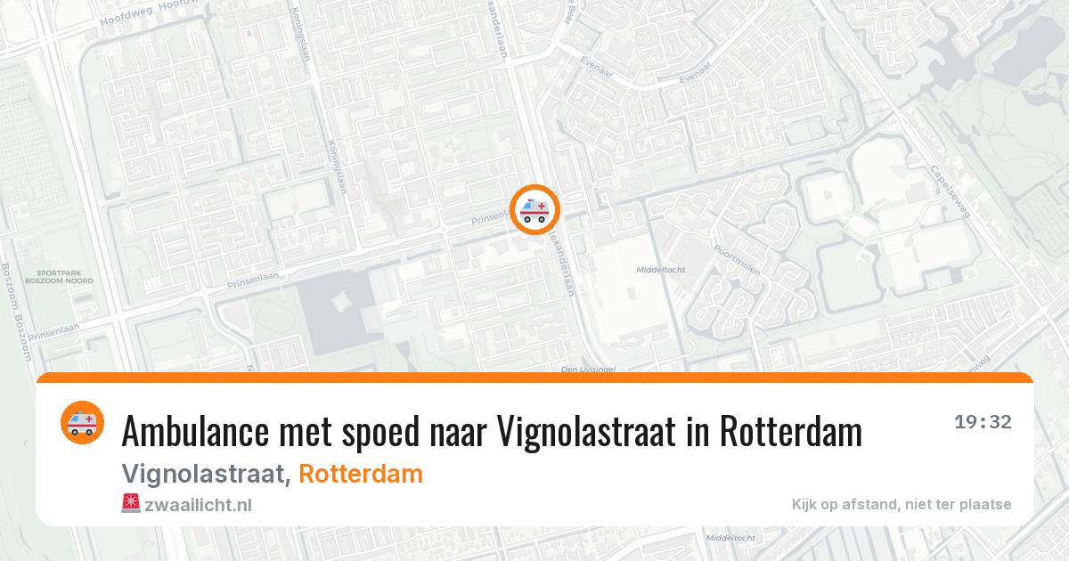 Ambulance met spoed naar Vignolastraat in Rotterdam — 13 jun 2026
