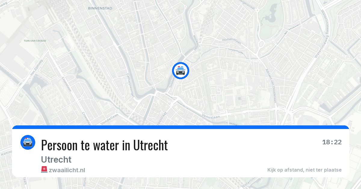 Persoon te water in Utrecht — 25 jun 2026