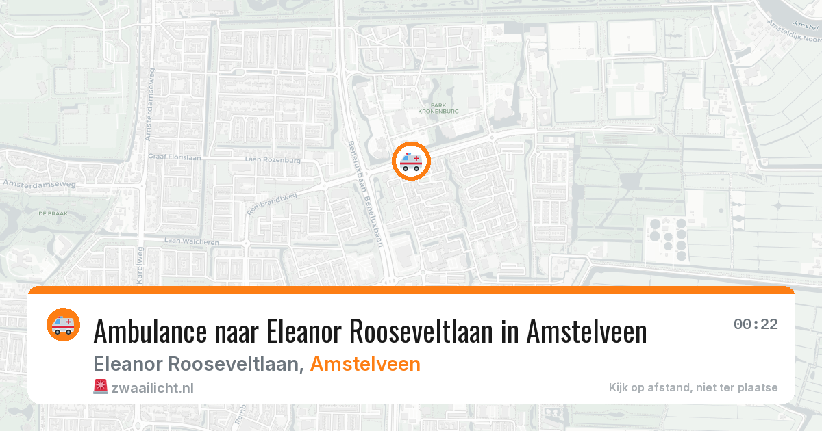 Ambulance naar Eleanor Rooseveltlaan in Amstelveen — 6 jun 2026