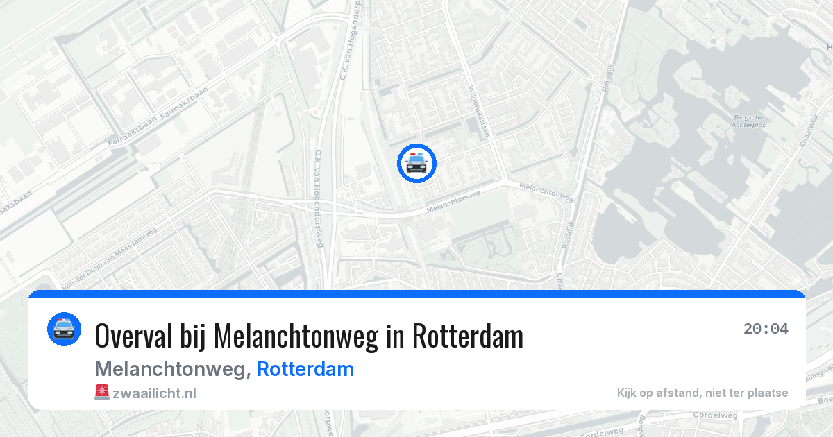 Overval bij Melanchtonweg in Rotterdam — 14 mei 2026
