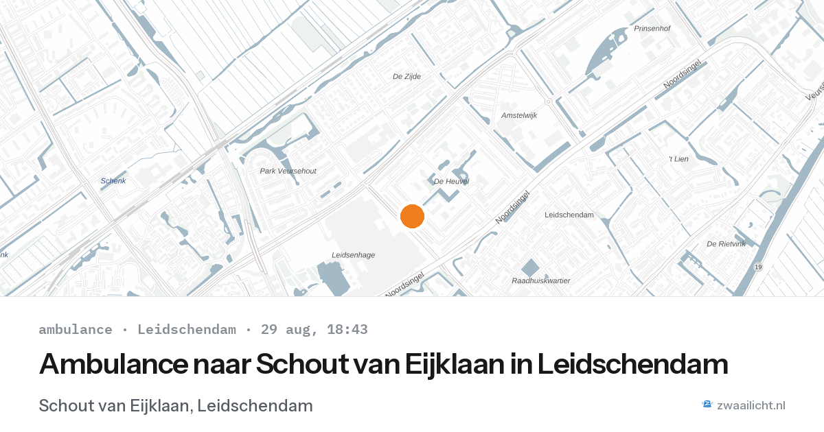 Ambulance naar Schout van Eijklaan in Leidschendam — 29 aug 2026