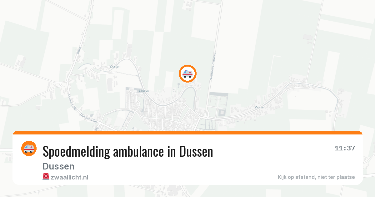 Spoedmelding ambulance in Dussen — 11 aug 2026