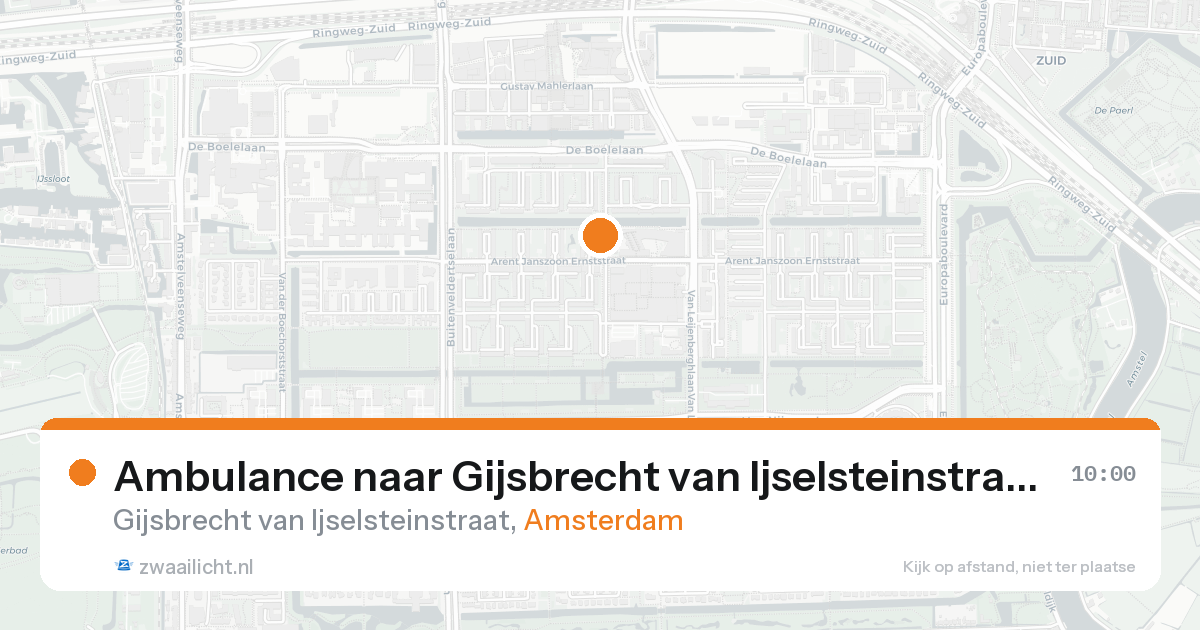 Ambulance naar Gijsbrecht van Ijselsteinstraat in Amsterdam — 31 jan 2026