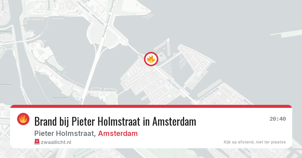 Brand bij Pieter Holmstraat in Amsterdam — 20 jun 2026