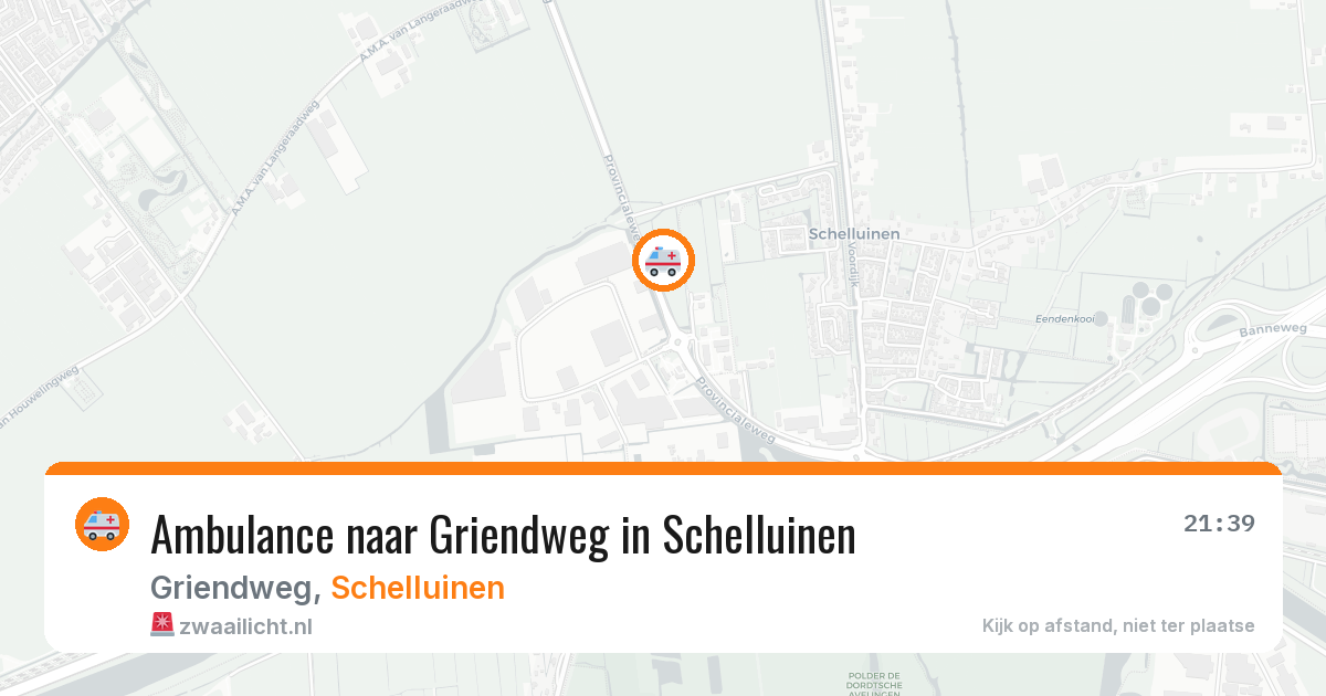 Ambulance naar Griendweg in Schelluinen — 28 mei 2026