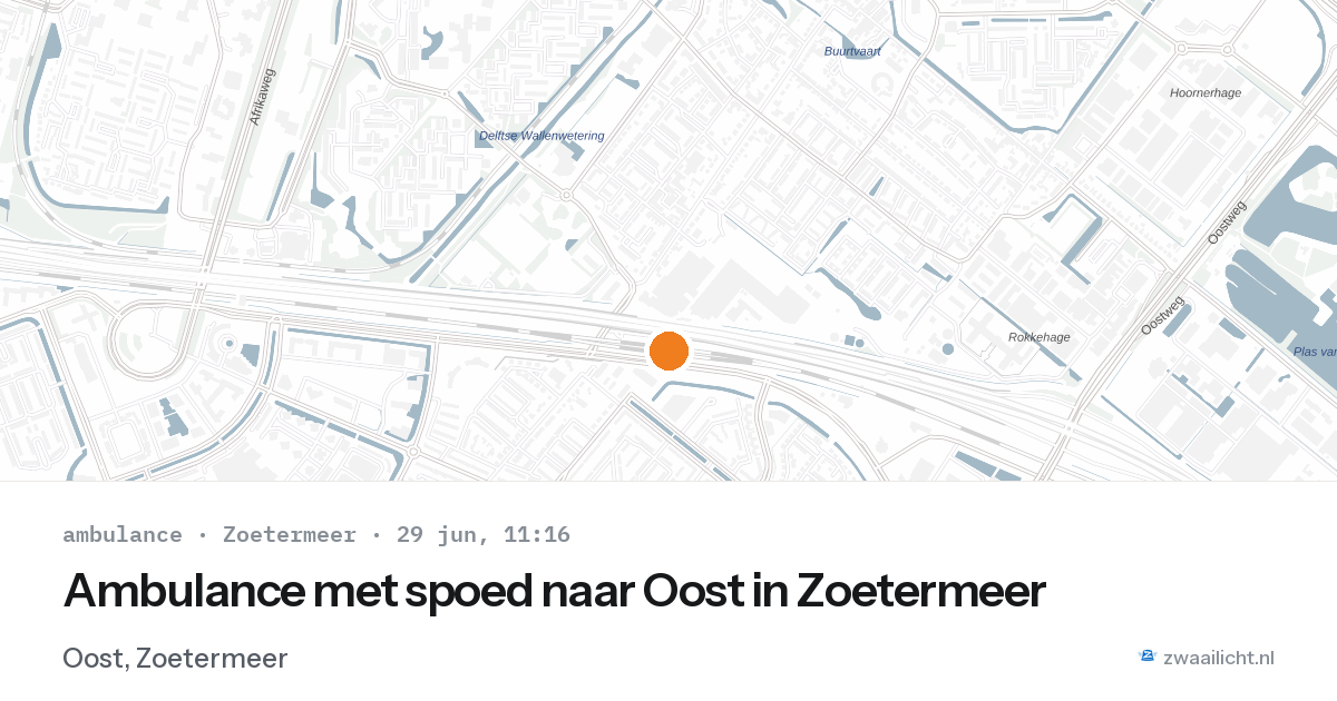 Ambulance met spoed naar Oost in Zoetermeer — 29 jun 2026