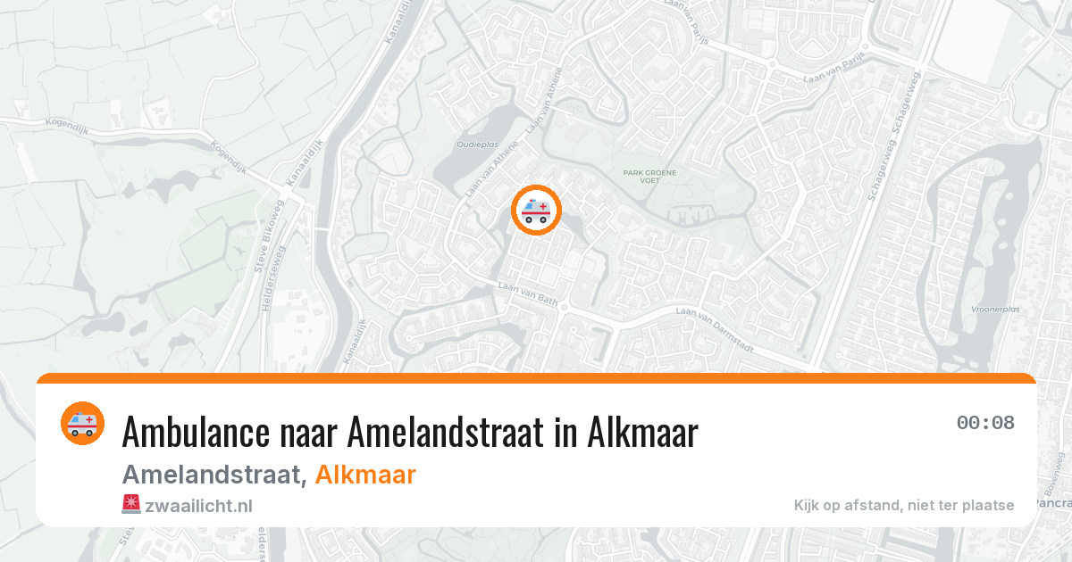 Ambulance naar Amelandstraat in Alkmaar — 17 jun 2026