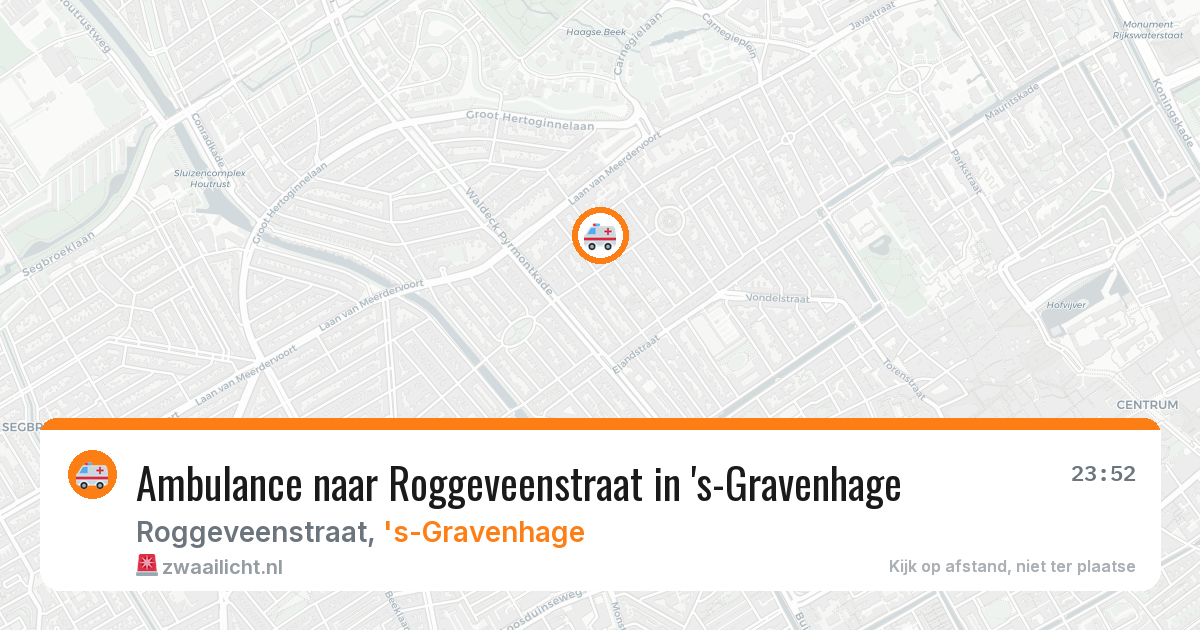Ambulance naar Roggeveenstraat in 's-Gravenhage — 10 jun 2026