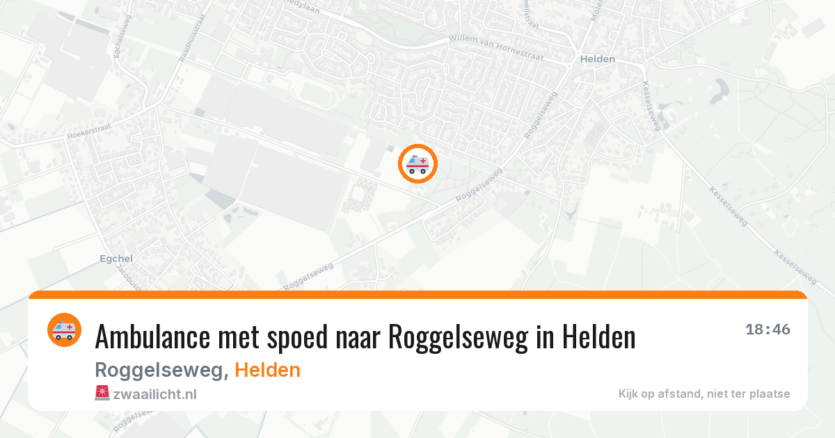 Ambulance met spoed naar Roggelseweg in Helden — 27 jun 2026