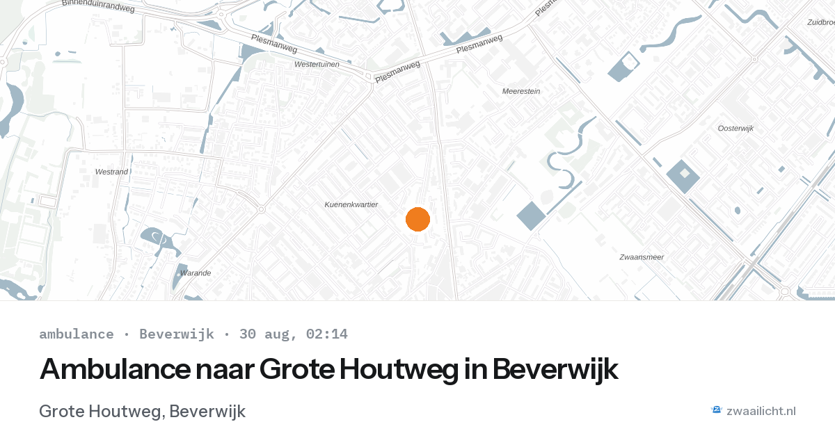 Ambulance naar Grote Houtweg in Beverwijk — 30 aug 2026
