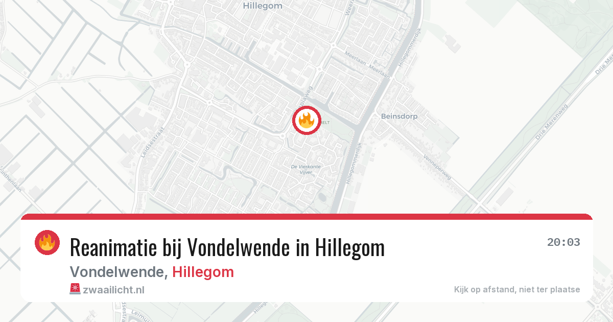Reanimatie bij Vondelwende in Hillegom — 9 jun 2026