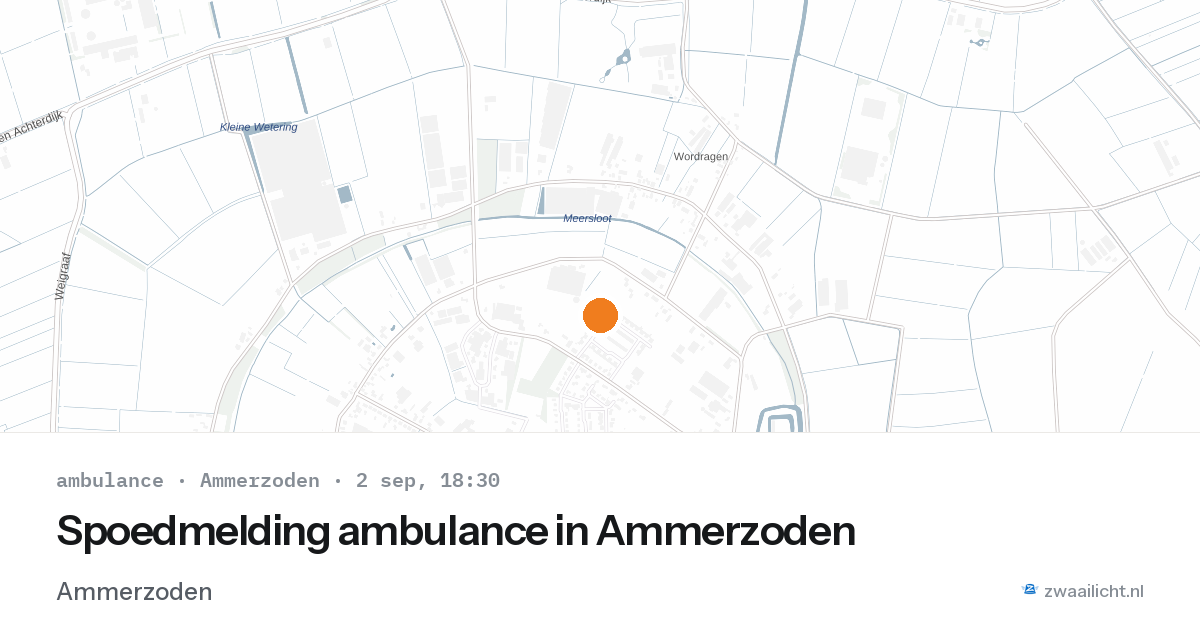 Spoedmelding ambulance in Ammerzoden — 2 sep 2026