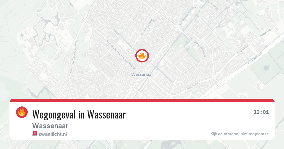 Wegongeval in Wassenaar — 7 jul 2026