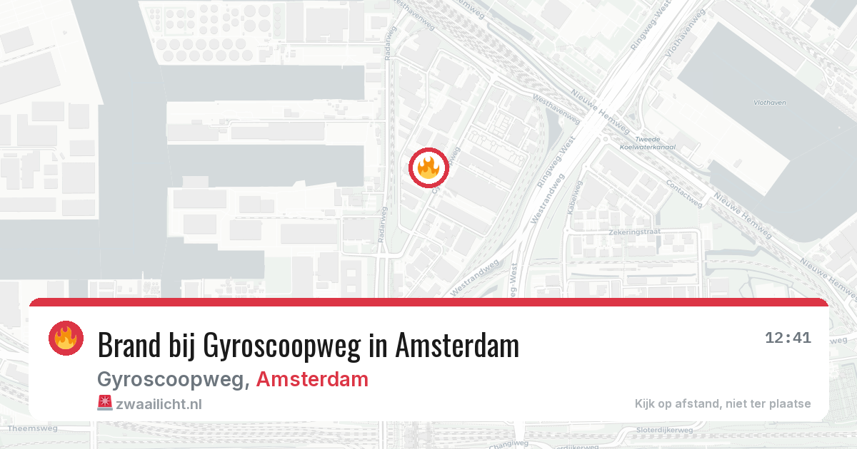 Brand bij Gyroscoopweg in Amsterdam — 2 apr 2026
