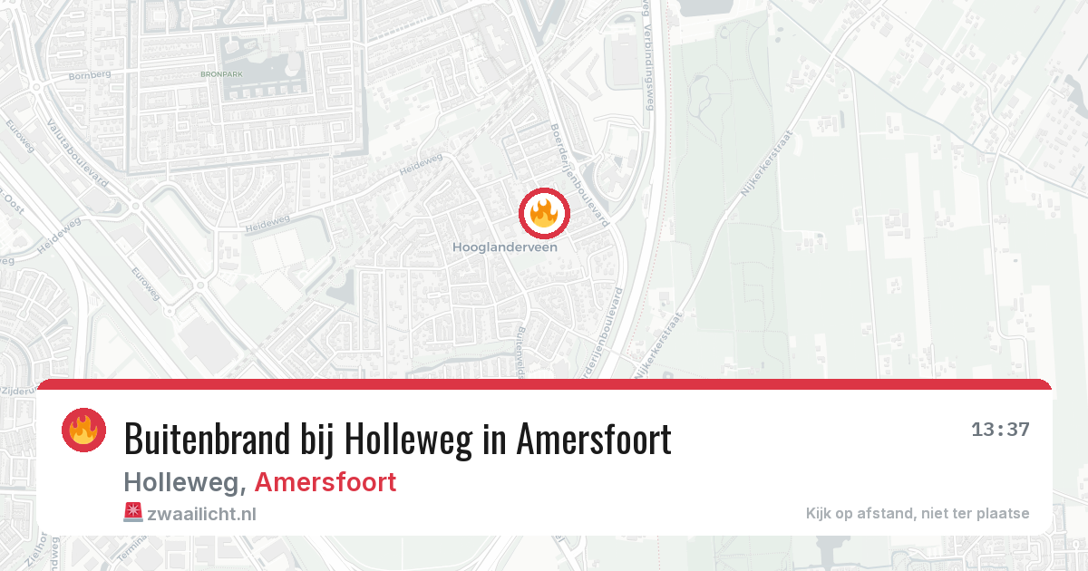 Buitenbrand bij Holleweg in Amersfoort — 4 jul 2026