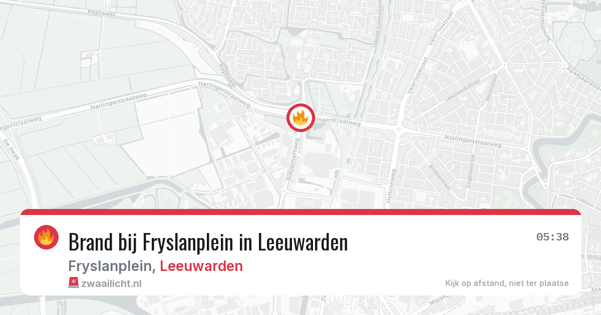 Brand bij Fryslanplein in Leeuwarden — 25 jan 2026