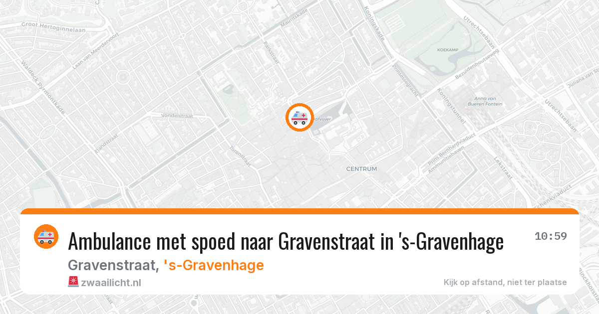 Ambulance met spoed naar Gravenstraat in 's-Gravenhage — 11 apr 2026