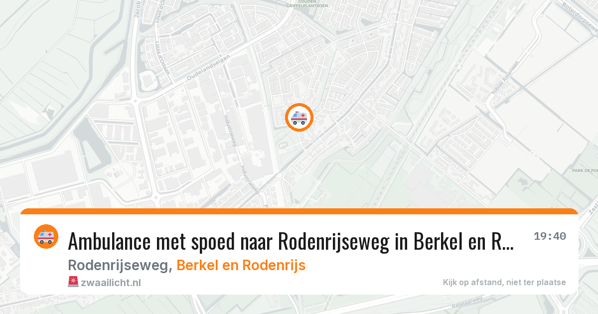 Ambulance met spoed naar Rodenrijseweg in Berkel en Rodenrijs — 12 aug 2026