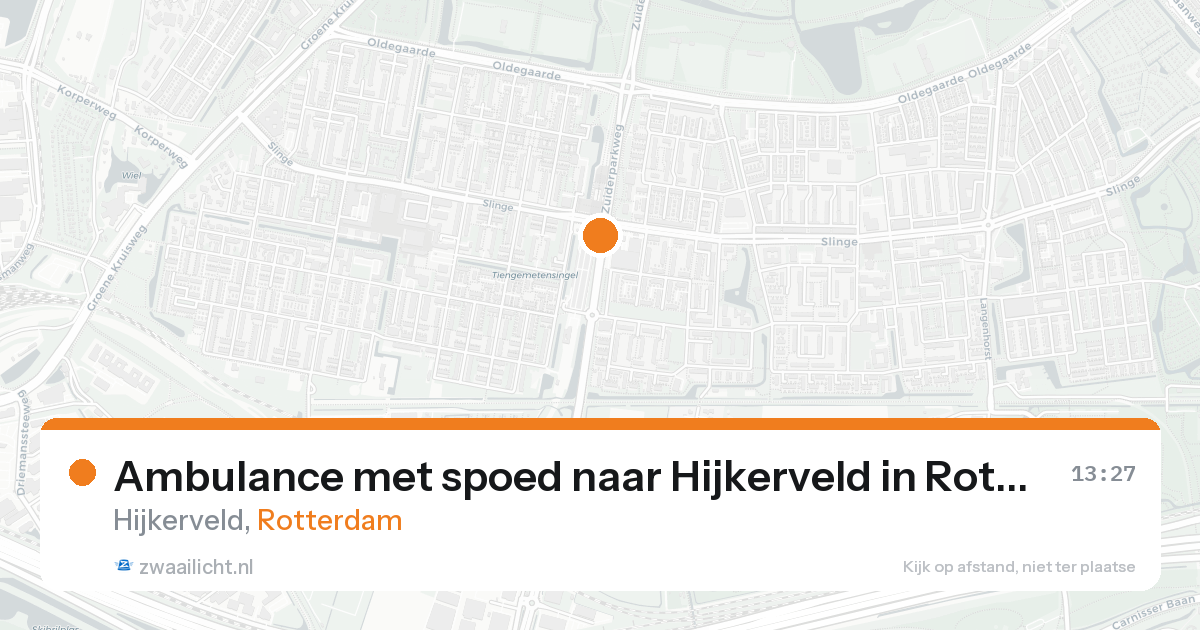 Ambulance met spoed naar Hijkerveld in Rotterdam — 8 jul 2026