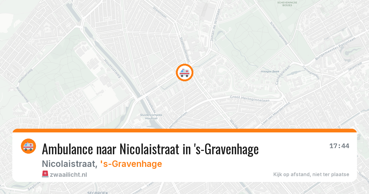 Ambulance naar Nicolaistraat in 's-Gravenhage — 13 aug 2026