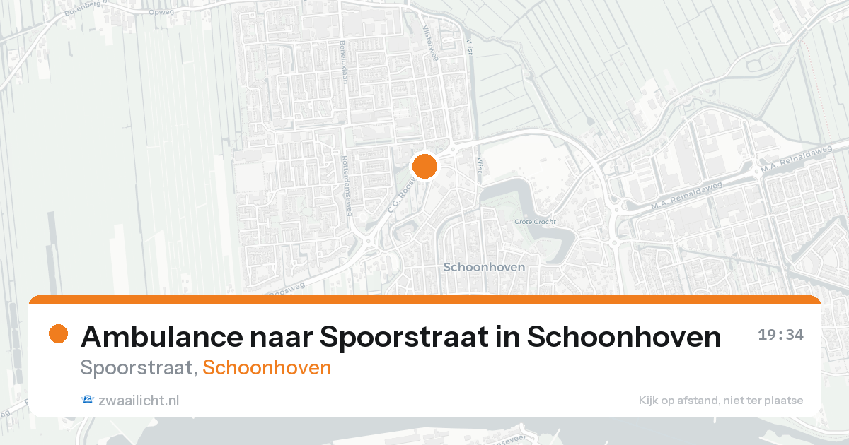 Ambulance naar Spoorstraat in Schoonhoven — 25 aug 2026