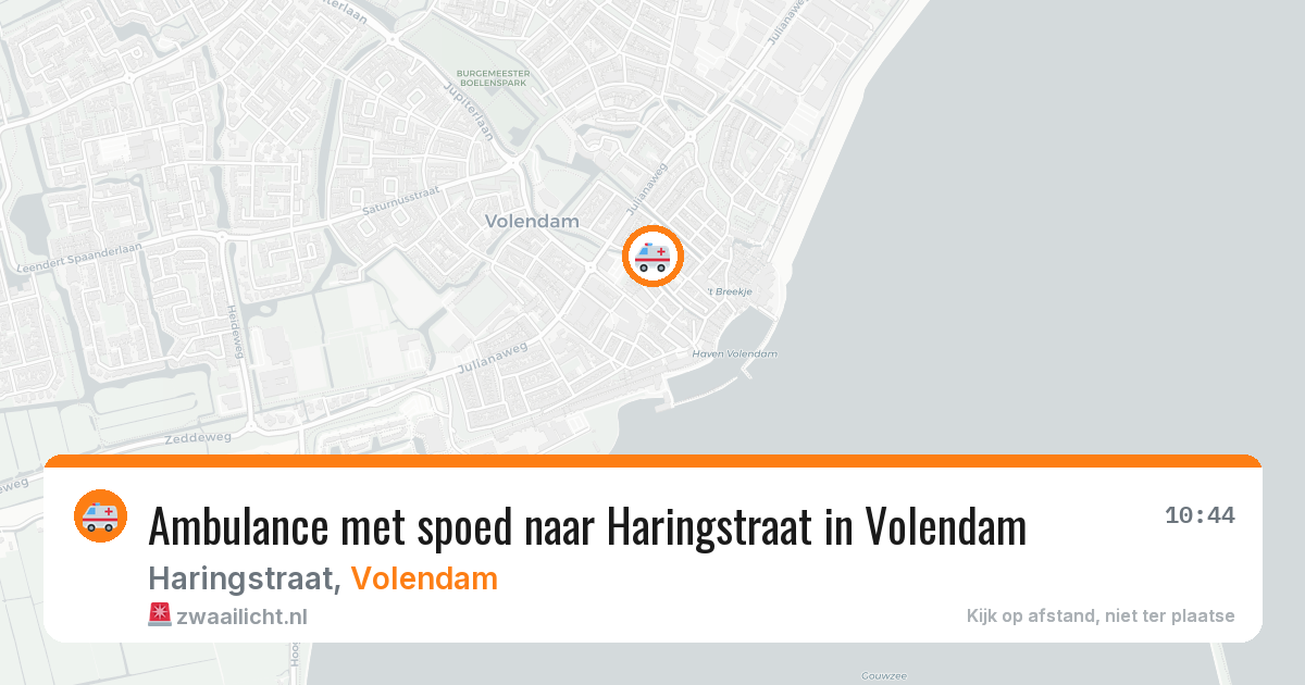 Ambulance met spoed naar Haringstraat in Volendam — 6 mei 2026