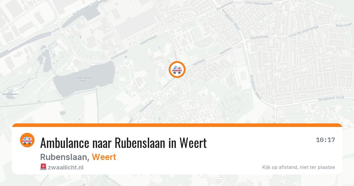 Ambulance naar Rubenslaan in Weert — 28 jun 2026