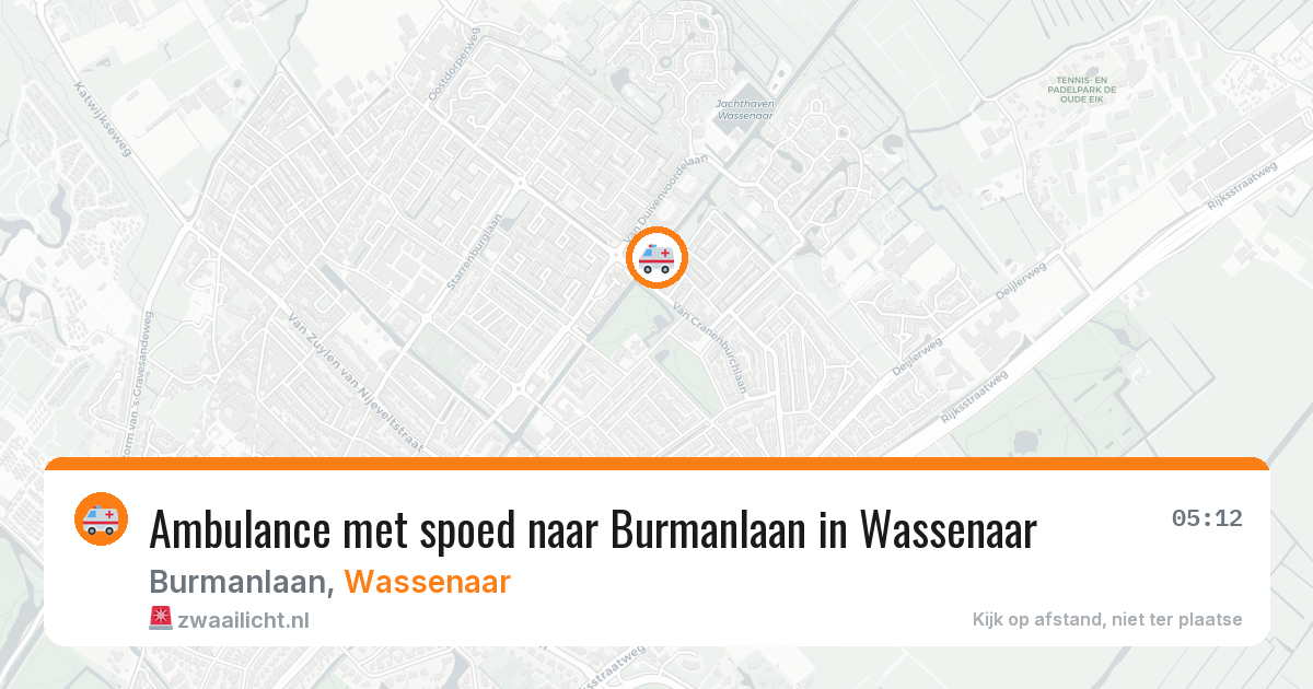 Ambulance met spoed naar Burmanlaan in Wassenaar — 27 jan 2026