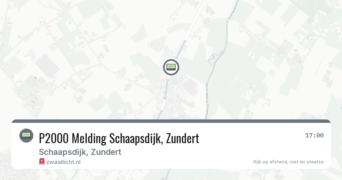 P2000 Melding Schaapsdijk, Zundert — 7 jun 2026