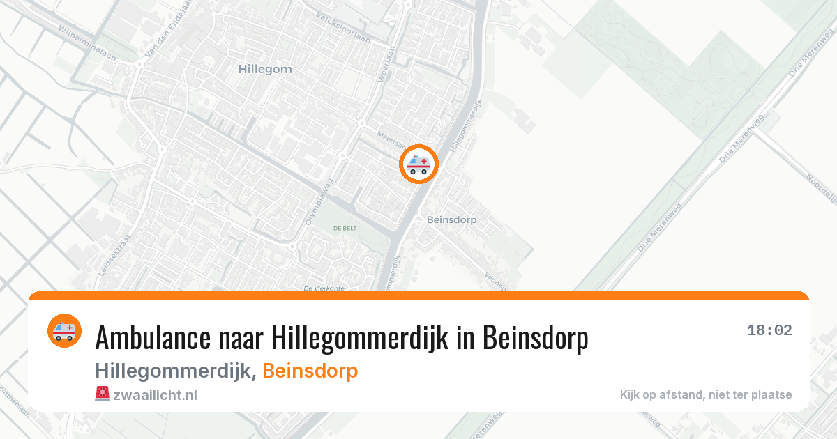 Ambulance naar Hillegommerdijk in Beinsdorp — 7 apr 2026