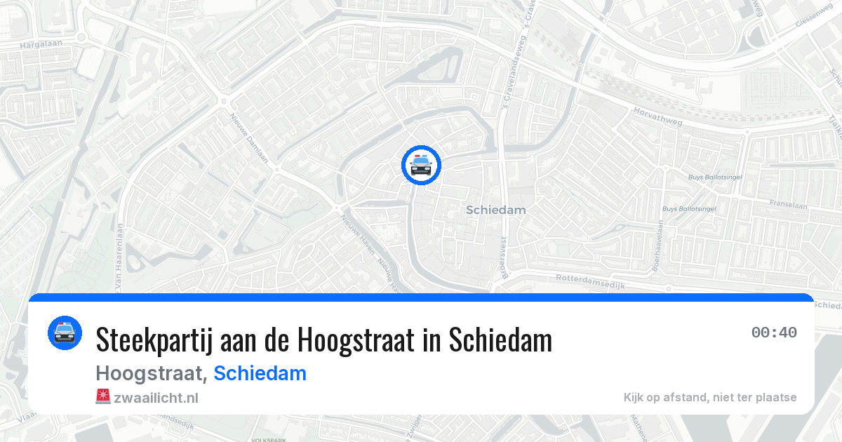 Steekpartij aan de Hoogstraat in Schiedam — 19 jun 2026