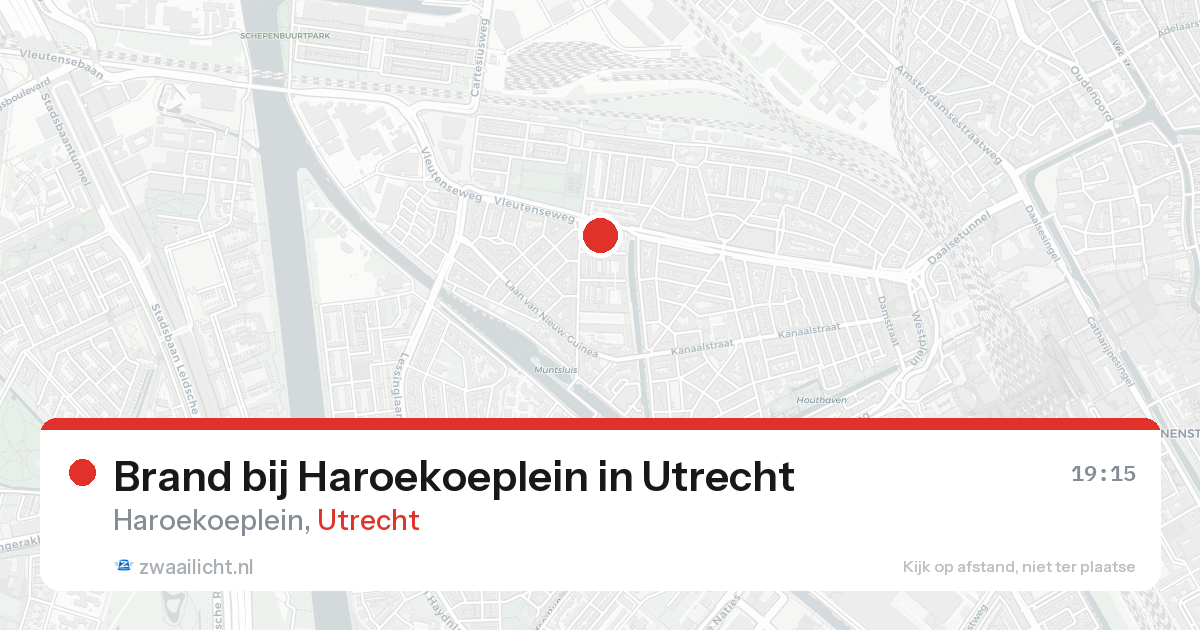Brand bij Haroekoeplein in Utrecht — 21 aug 2026