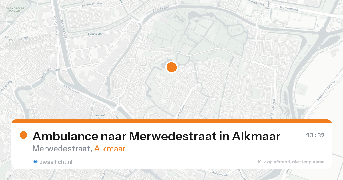 Ambulance naar Merwedestraat in Alkmaar — 25 aug 2026