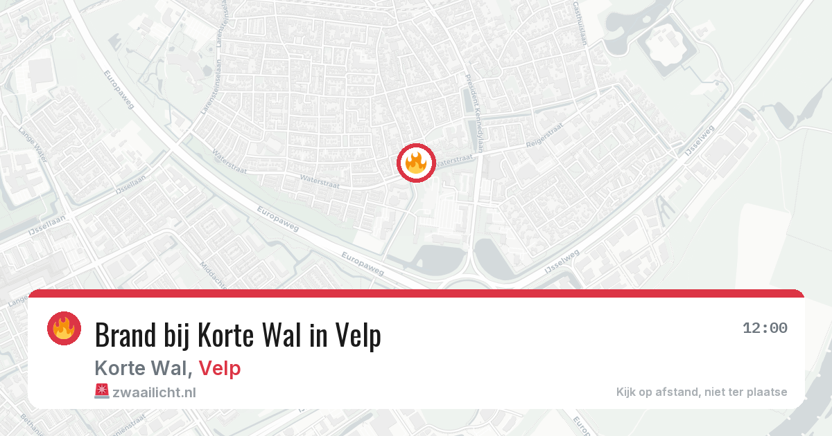 Brand bij Korte Wal in Velp — 25 mei 2026