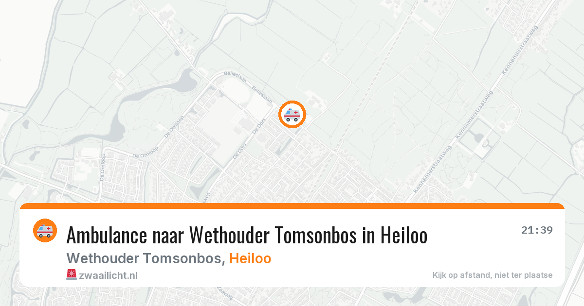Ambulance naar Wethouder Tomsonbos in Heiloo — 5 aug 2026