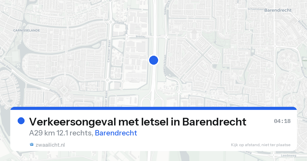 Verkeersongeval met letsel in Barendrecht — 15 aug 2026