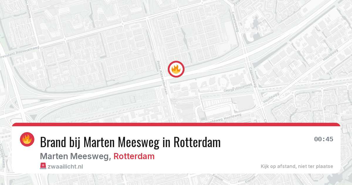 Brand bij Marten Meesweg in Rotterdam — 12 jul 2026
