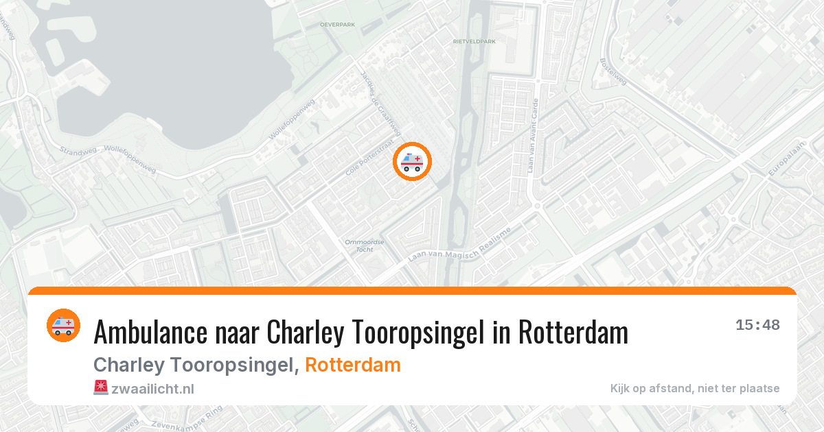 Ambulance naar Charley Tooropsingel in Rotterdam — 22 jul 2026