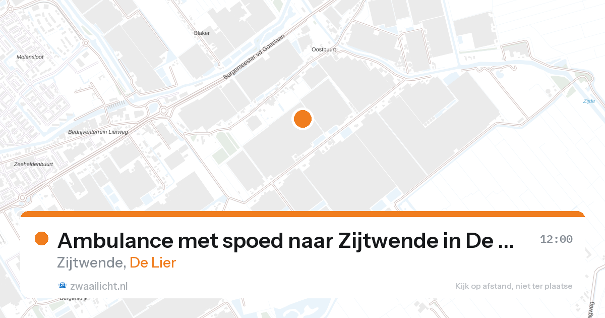 Ambulance met spoed naar Zijtwende in De Lier — 26 aug 2026