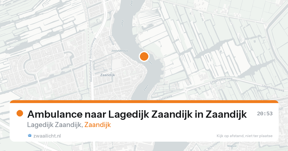 Ambulance naar Lagedijk Zaandijk in Zaandijk — 2 jun 2026