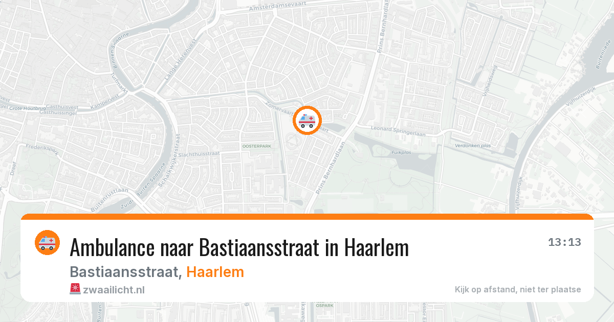 Ambulance naar Bastiaansstraat in Haarlem — 25 jun 2026
