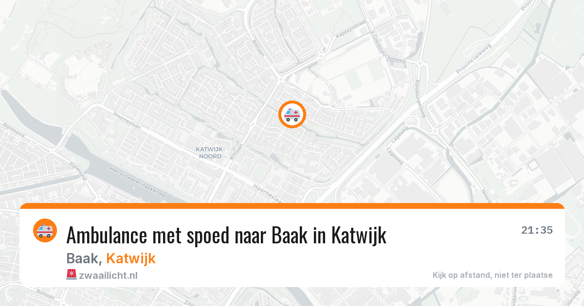 Ambulance met spoed naar Baak in Katwijk — 12 aug 2026