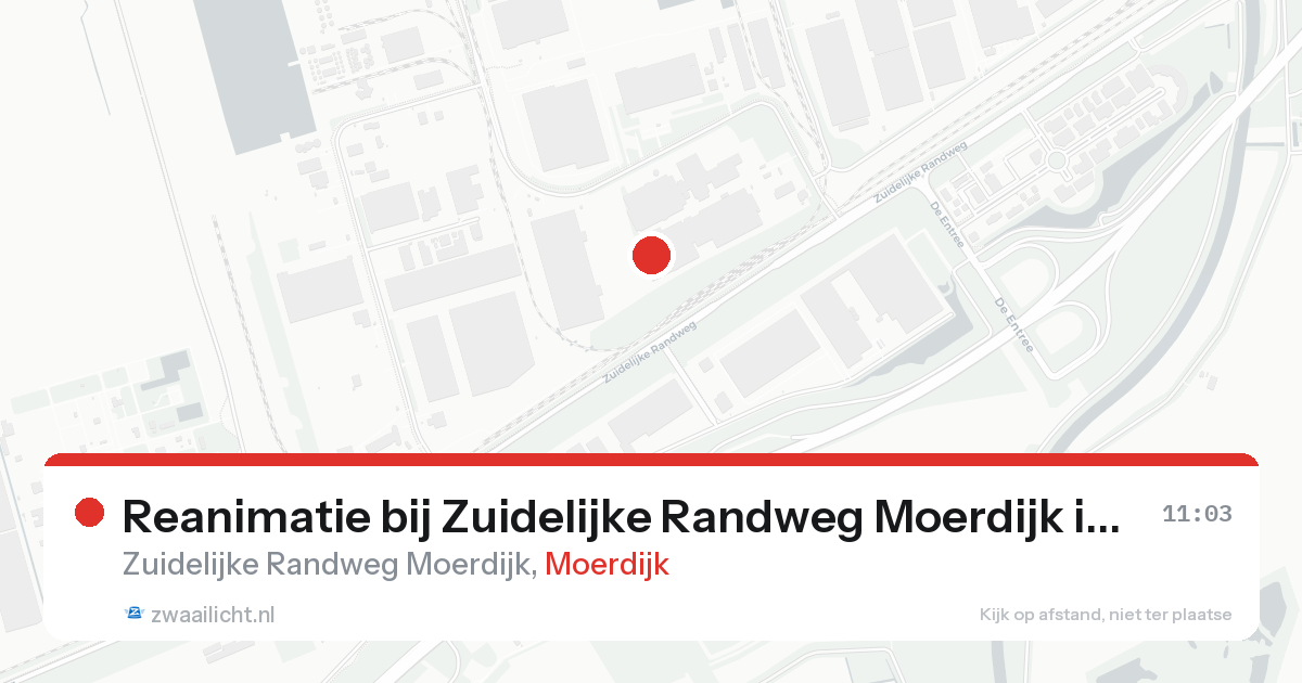 Reanimatie bij Zuidelijke Randweg Moerdijk in Moerdijk — 12 aug 2026