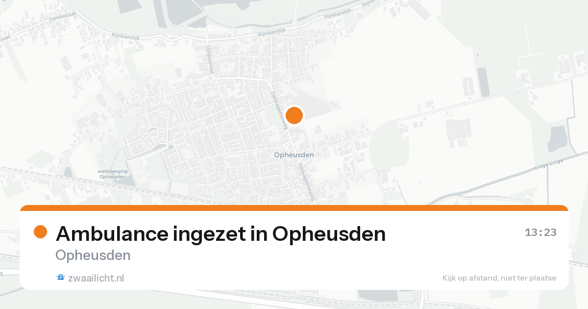 Ambulance ingezet in Opheusden — 20 jun 2026