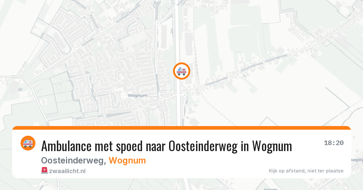 Ambulance met spoed naar Oosteinderweg in Wognum — 17 jul 2026