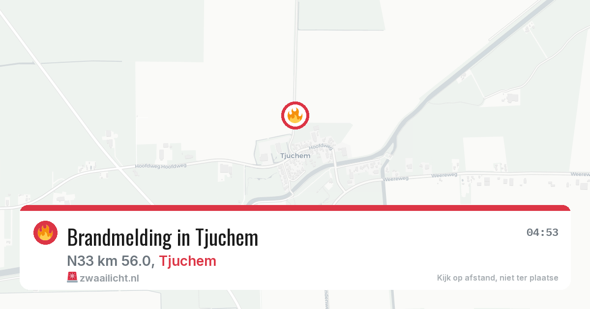 Brandmelding in Tjuchem — 25 mrt 2026